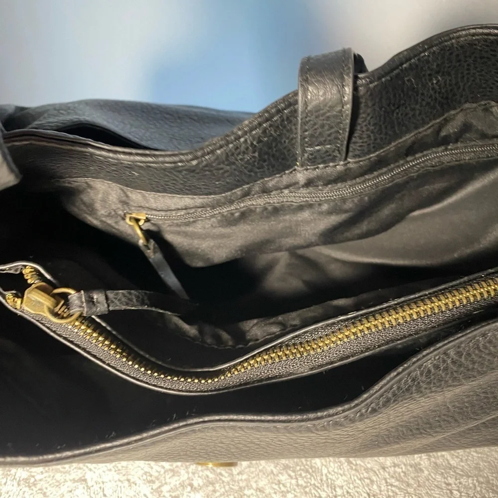 Time and Tru Black Hobo Bag with Knot Detail